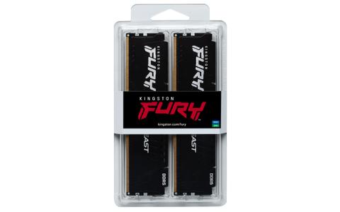 KINGSTON 32GB 6400MT/s DDR5 CL32 DIMM (Kit of 2) FURY Beast Black EXP (KF564C32BBEK2-32)