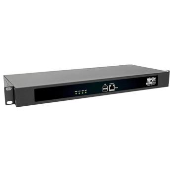 TRIPP LITE Series 16-Port Serial Console Server, USB Ports (2) - Dual GbE NIC, 4 Gb Flash, Desktop/ 1U Rack, TAA - Konsolserver - 16 portar - 1GbE, RS-232 - 1U - TAA-kompatibel (B097-016)