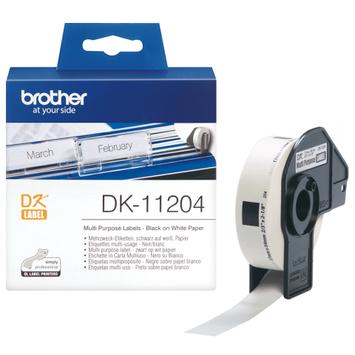 Brother DK-11204 - flerbruks merkelapper - 400 etikett(er) - 17 x 54 mm (DK-11204)
