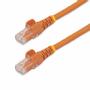 STARTECH StarTech.com 3m CAT6 Ethernet Cable, 10 Gigabit Snagless RJ45 650MHz 100W PoE Patch Cord, CAT 6 10GbE UTP Network Cable w/Strain Relief, Orange, Fluke Tested/ Wiring is UL Certified/ TIA - Category 6 -  (N6PATC3MOR)