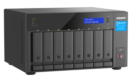 QNAP TVS-H874 - NAS-server - 2x 2.5GbE Intel Core i5-12400, 32GB RAM, 8x 3.5", 2x M.2 2280 PCIe 4.0 (TVS-H874-I5-32G)