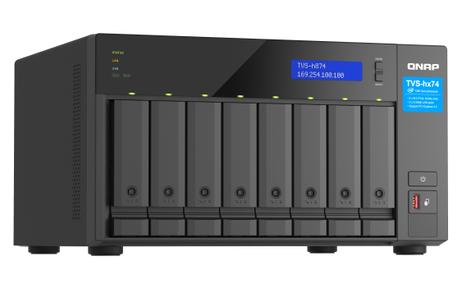 QNAP TVS-H874 - NAS-server - 2x 2.5GbE Intel Core i5-12400, 32GB RAM, 8x 3.5", 2x M.2 2280 PCIe 4.0 (TVS-H874-I5-32G)