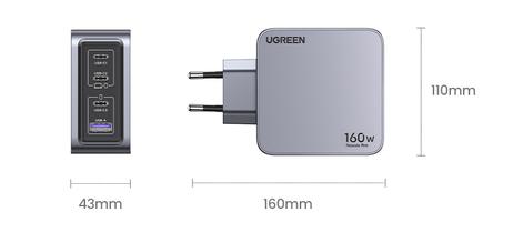 Ugreen Nexode Pro 160W GaN Charger with USB-C Cable (25877)