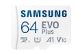 SAMSUNG EVO PLUS microSD 64GB 2024 incl. SD Adapter memory card UHS-I U3 Full HD & 4K UHD 160 MB/s read