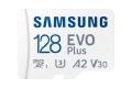 SAMSUNG EVO PLUS microSD 128GB 2024 incl. SD Adapter memory card UHS-I U3 Full HD and 4K UHD 160 MB/s read