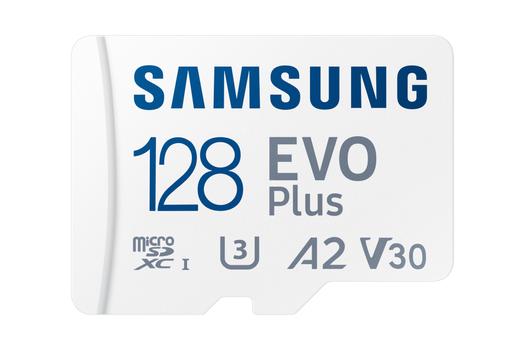 SAMSUNG EVO PLUS microSD 128GB 2024 incl. SD Adapter memory card UHS-I U3 Full HD and 4K UHD 160 MB/s read (MB-MC128SA/EU)