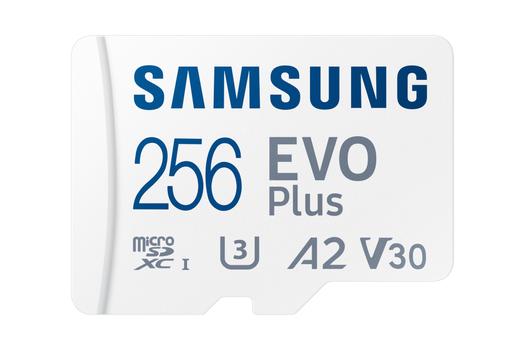 SAMSUNG EVO PLUS microSD 256GB 2024 incl. SD Adapter memory card UHS-I U3 Full HD and 4K UHD 160 MB/s read (MB-MC256SA/EU)