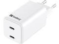 SANDBERG AC Charger Dual USB-C PD65W EU