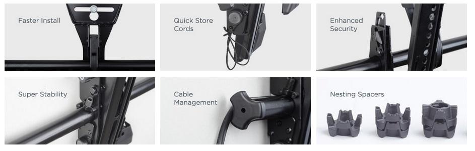 CHIEF MFG MSA1U FUSION Medium Fixed | VESA 100x100-600x400 | Max 56,7kg | Svart (MSA1U)