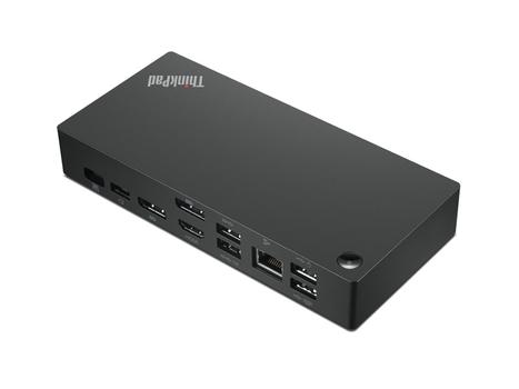 LENOVO o ThinkPad Universal USB-C Dock - Docking station - USB-C - HDMI, 2 x DP - 1GbE - 90 Watt - Campus (40AY0090EU)