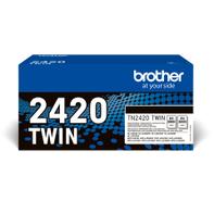 Brother TN2420 TWIN - 2-pack - Høy ytelse - svart - original - tonerpatron