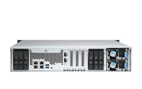 QNAP 12+6 Bay 2U NAS Intel Xeon D-1622 4cores/ 8threads 3.2GHz processor 32GB ECC DDR4 6x2.5inch 12x3.5inch SATA (TS-H1886XU-RP-R2-D1622-32G)