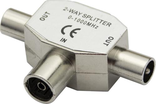 DELTACO 2-Way splitter TV IEC (R00150039)
