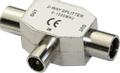 DELTACO 2-way splitter RADIO IEC