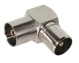 DELTACO 90 degrees angled male - female IEC