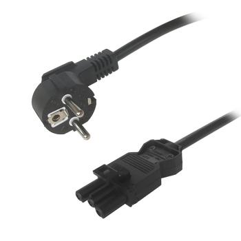 DELTACO GST18 power cable, CEE 7/7 - GST18 female, black, 3m (DEL-118I3)
