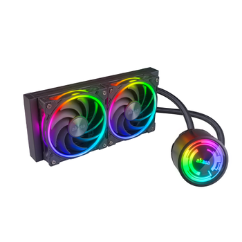 AKASA SOHO 240 Black Dual Radiator Liquid CPU Cooler with ARGB (AK-LC4003HP01)