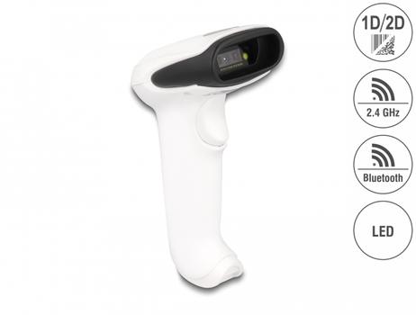 DELOCK Barcode Scanner 1D and 2D for 2.4 GHz, Bluetooth or USB (90587)