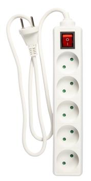 Nordic Quality 5-vägs kontakt m/brytare (D), 1m (DG-HB05K-1M)