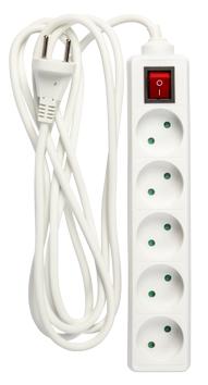 Nordic Quality 5-vägs kontakt m/brytare (D), 3m (DG-HB05K-3M)