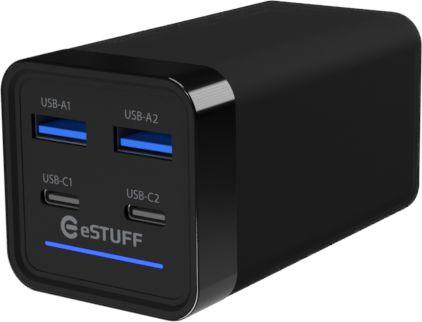 eSTUFF Multi charger PD65W 2C+2A (ES635200)