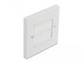 DELOCK Cable Management Cover 86 x 86 mm with white Brush Strips