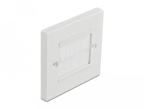 DELOCK Cable Management Cover 86 x 86 mm with white Brush Strips (66495)