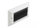 DELOCK Cable Management Cover 146 x 86 mm with black Brush Strips