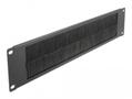DELOCK 19" Cable Management Brush Strip 2U black