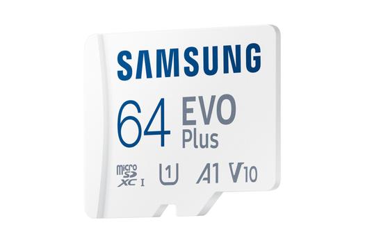 SAMSUNG EVO PLUS microSD 64GB 2024 incl. SD Adapter memory card UHS-I U3 Full HD & 4K UHD 160 MB/s read (MB-MC64SA/EU)