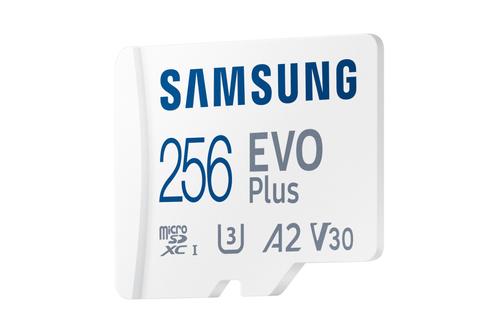 SAMSUNG EVO PLUS microSD 256GB 2024 incl. SD Adapter memory card UHS-I U3 Full HD & 4K UHD 160 MB/s read (MB-MC256SA/EU)