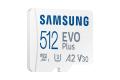 SAMSUNG EVO PLUS microSD 512GB 2024 incl. SD Adapter memory card UHS-I U3 Full HD & 4K UHD 160 MB/s read (MB-MC512SA/EU)