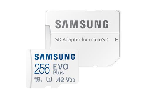 SAMSUNG EVO PLUS microSD 256GB 2024 incl. SD Adapter memory card UHS-I U3 Full HD & 4K UHD 160 MB/s read (MB-MC256SA/EU)