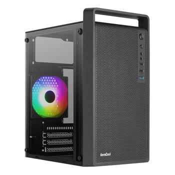 AEROCOOL CS-109-G-BK-v1 - MT - ATX - sidepanel med vindue (hærdet glas) - ingen strømforsyning (ATX) - sort - USB/Lyd (AEROPGSCS-109G-BK-V1)