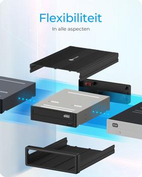 ICY BOX External Enclosure IB-525-U3 For one 5.25" SATA drive (IB-525-U3)