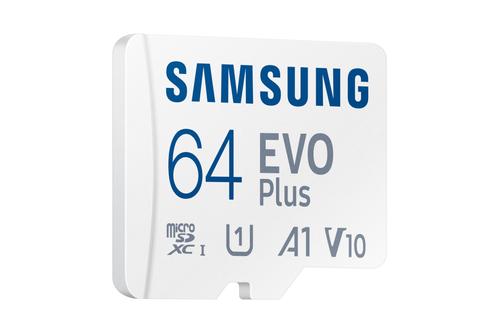 SAMSUNG EVO PLUS microSD 64GB 2024 incl. SD Adapter memory card UHS-I U3 Full HD & 4K UHD 160 MB/s read (MB-MC64SA/EU)