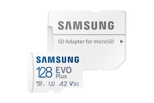 SAMSUNG EVO PLUS microSD 128GB 2024 incl. SD Adapter memory card UHS-I U3 Full HD and 4K UHD 160 MB/s read (MB-MC128SA/EU)