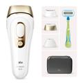 BRAUN IPL Silk·expert Pro 5 PL5242 (hvit/gull) Hårfjerning hjemme, med veske, Venus barberhøvel, 3 hoder for ansikt og kropp
