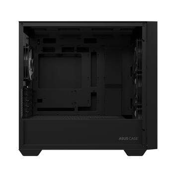 ASUS A21 PLUS mATX Case with 4 Pre-installed ARGB Fans, BTF support - Black (90DC00H0-B19010)