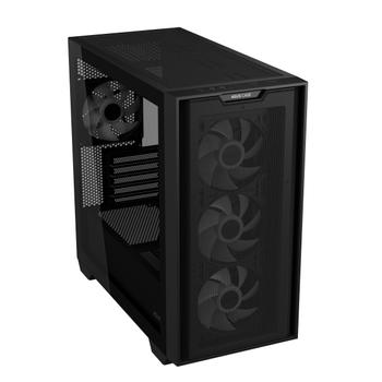 ASUS A21 PLUS mATX Case with 4 Pre-installed ARGB Fans, BTF support - Black (90DC00H0-B19010)