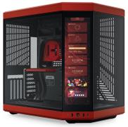 HYTE Y70 Touch rot Tempered Glass Midi Tower Black, Red