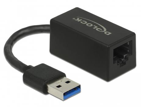 DELOCK USB Type-A Adapter to Gigabit LAN compact black (66039)