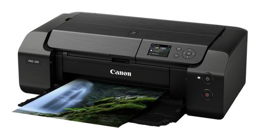 CANON ImagePROGRAF PRO-200 A3+ 4.800 (horizontal) x 2.400 (vertical) dpi 8 colours = Y/ M/ C/ PC/ PM/ Gy/ LGy/ BK 1 Min. 30 Sec USB WLAN IN (4280C009)