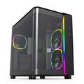 Montech King 95 Pro Curved Glass 6x ARGB +HUB Midi Tower Svart