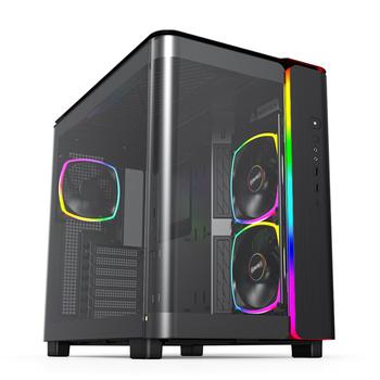 Montech King 95 Pro Curved Glass 6x ARGB +HUB Midi Tower Svart (KING 95 PRO BK)