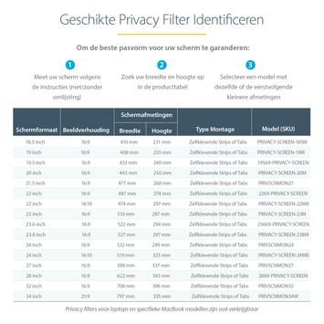 StarTech Monitor Privacy Screen for 21 inch PC Display, Computer Screen Security Filter, Blue Light Reducing Screen Protector Film, 16:9 Widescreen,  Matte/ Glossy,  +/-30 Degree Viewing - Blue Light Filter - per (PRIVSCNMON21)