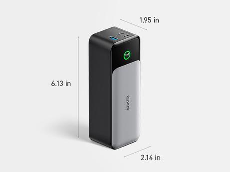 Anker 737 GaNPrime Powerbank 24000mAh 2X USB-C PD 122W, 1X USB-A 18W, Digitalt display (A1289011)