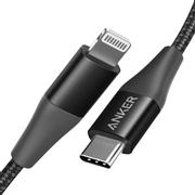 ANKER POWERLINE + 2 USB-C TO LIGHTNING CABLE 6FT BLACK ACCS