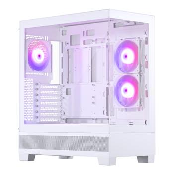 PHANTEKS XT View Mid Tower (hvit) ATX, micro-ATX,  mini-ITX, E-ATX (up to 280mm wide), Steel Chassis,  Tempered Glass (PH-XT523V1_DWT01)