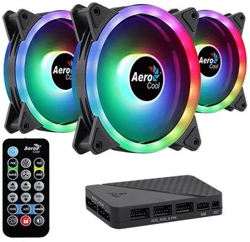 AEROCOOL Duo12Pro Kit 3Xfan 12Cm Argb (AEROPGSDUO12-PRO-ARG)